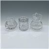 Image 2 : 3pc Cut Crystal Tableware, Small Pitcher, Sugar, Candy Dish