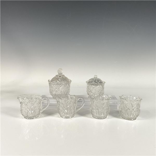 6pc Vintage Glass Tableware