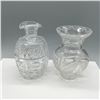 Image 1 : Pair of Crystal Glass Vase and Decanter Set