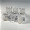 Image 2 : Set of 6 Miniature Cut Glass Vases