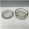Image 2 : 2pc Mid-Century Glass Ashtray Set