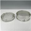 Image 3 : 2pc Mid-Century Glass Ashtray Set