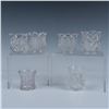 Image 1 : 6pc Pattern Glass Toothpick Holders, Tulip Shaped