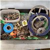 Image 1 : box of various wires and chainsaw parts