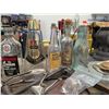 Image 3 : Misc. lot (Dry Gin Bottles, vintage hair trimmers, methyl hydrate bottles, and etc.