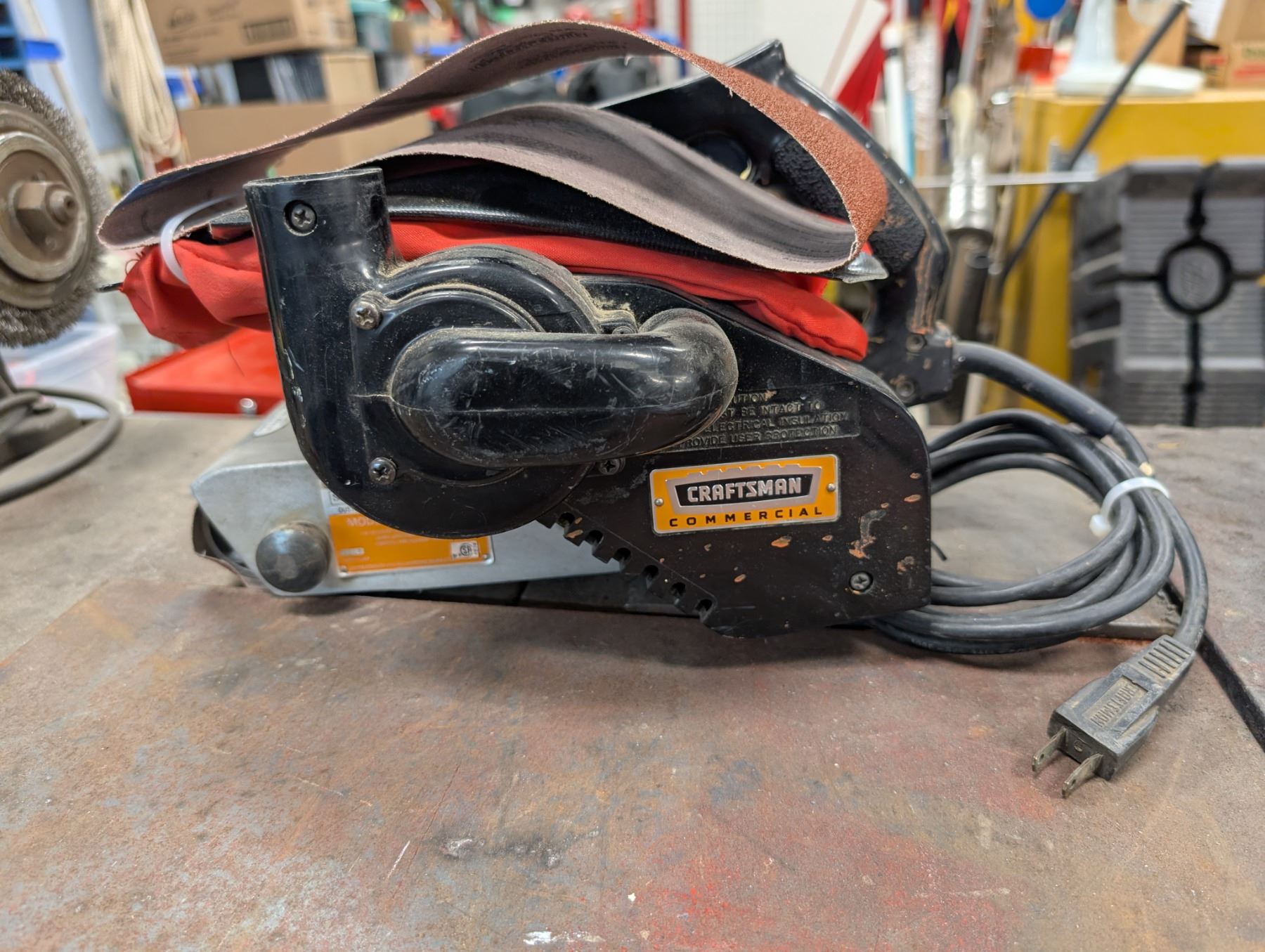 4 Inch Sander Craftsman Commercial 4 Inch Belt Sander w/ Sand paper - Schmalz Auctions