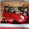 Image 1 : box of tail lights and gas caps