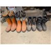 Image 1 : (4) Pair of work boots (2) steel toe (2) Chain saw Boots