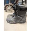Image 9 : (4) Pair of work boots (2) steel toe (2) Chain saw Boots