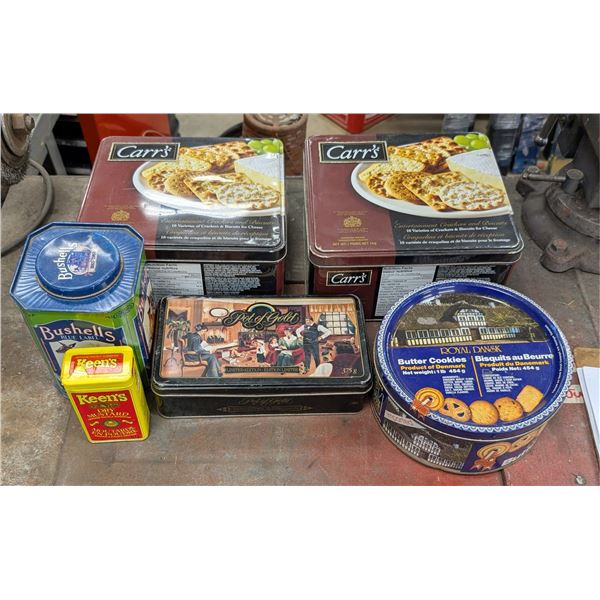 (6) Lot of misc. Tin Cases