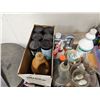 Image 6 : Box Of Grease/Gear Oil/De-icer/Measuring Cups/Cleaning Chemicals