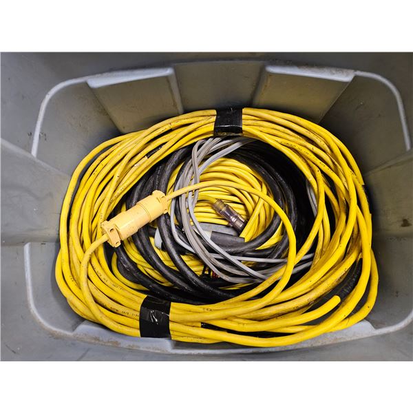 Bin Of Misc Extension Cords
