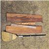 Image 1 : oak wood boards and broom