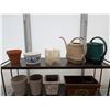 Image 1 : Plastic 4 Shelf  w/ Pots, baskets, plastic items, and etc.