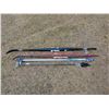 Image 2 : (2) Rottefella clip on skis (FISCHER/KARCOM) w/ (2) pair of cross country ski poles