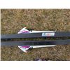 Image 4 : (2) Rottefella clip on skis (FISCHER/KARCOM) w/ (2) pair of cross country ski poles