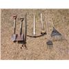 Image 1 : (7) Vintage Tool set (Shovels, Rakes, Sledge Hammer, Etc.)