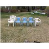Image 1 : (5) Lawn Chairs (3) go together (2) Chair side holders