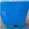 Image 3 : Blue metal storage bin 27"H by 26"L by 24" W