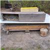 Image 1 : lot of wood planks and ice fishing sled