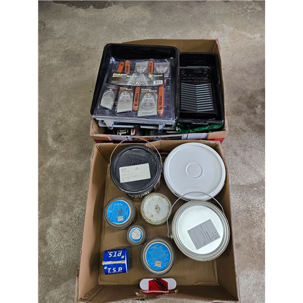 2-Boxes of Paint + Supplies