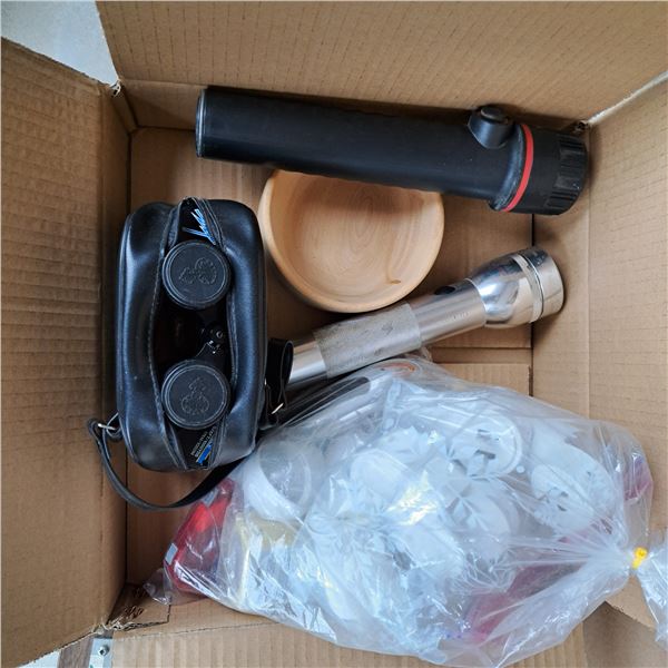 Flash lights, binoculars and misc.