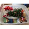Image 2 : Tubber ware Box full of Christmas decorations and etc. w/ Birthday Decorations and etc.
