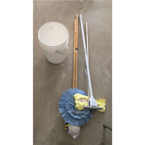 Plastic Bucket With cleaning items