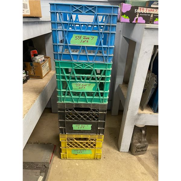 4 milk crates