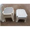 Image 2 : Collection of Stools and tubber ware storage Units