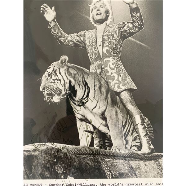 Ringling Brothers Circus Gunther Gebel-Williams signed photo