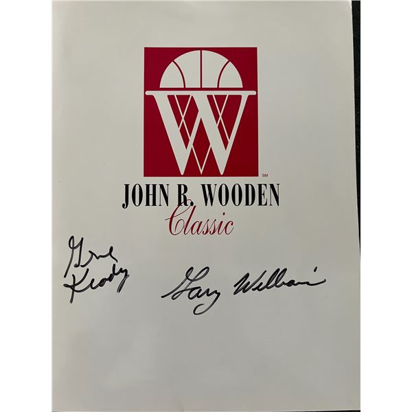 John R. Wooden Classic Gene Keady and Gary Williams signed program