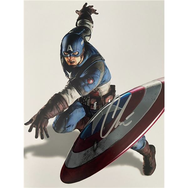 Captain America Chris Evans signed photo