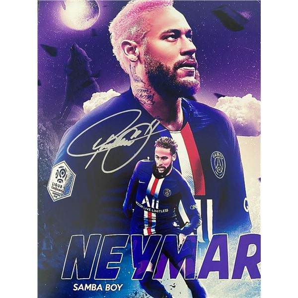 Paris Saint-Germain Neymar signed photo