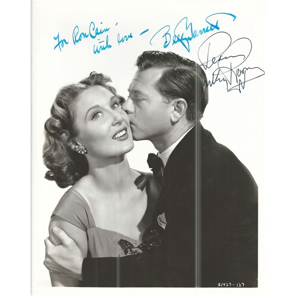Betty Garrett & Mickey Rooney Signed Photo