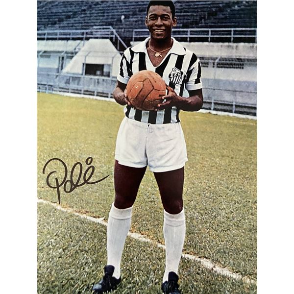 Soccer legend Pele signed photo