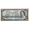 Image 1 : Bank of Canada 1954 Five Dollars
