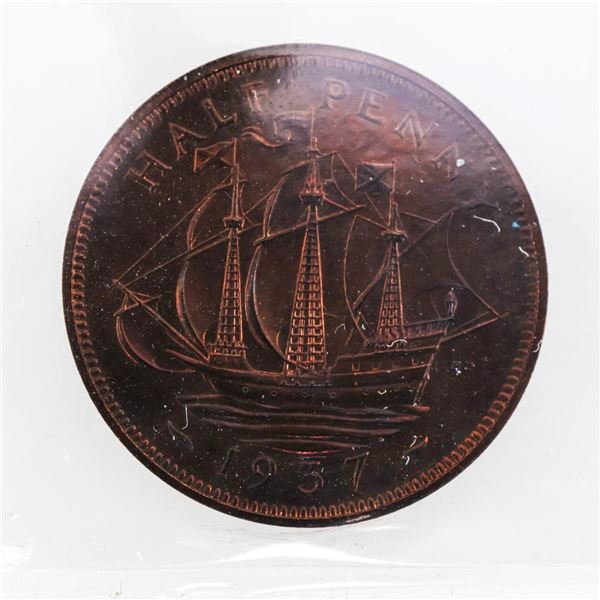 G.B. 1937 1/2P PF64 ICCS