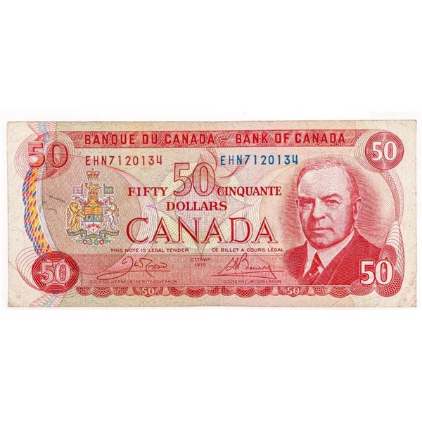 Bank of Canada 1975 Fifty Dollars RCMP Formation
