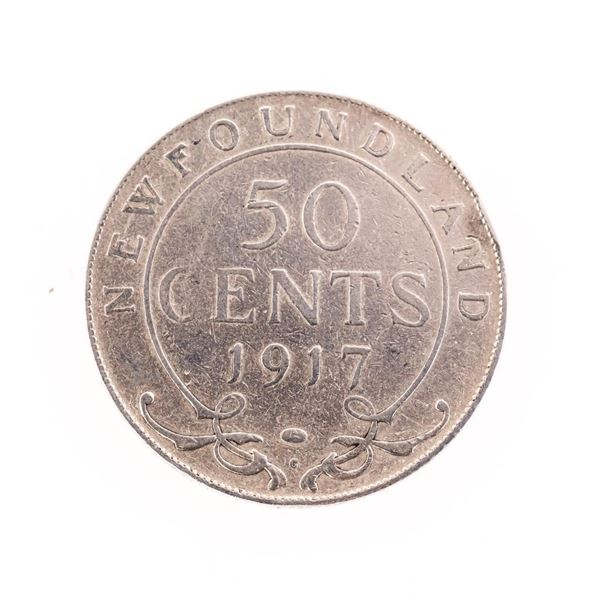 NFLD. 1917 SILVER 50 CENTS