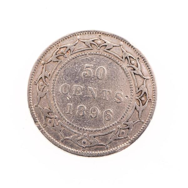 NFLD. 1896 Historical Silver Fifty Cents