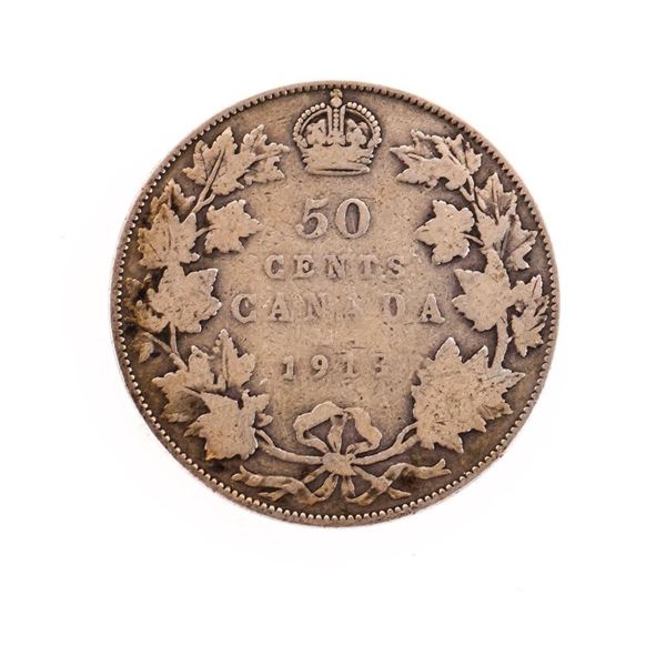 NFLD. 1913 Historical Silver 50 Cents