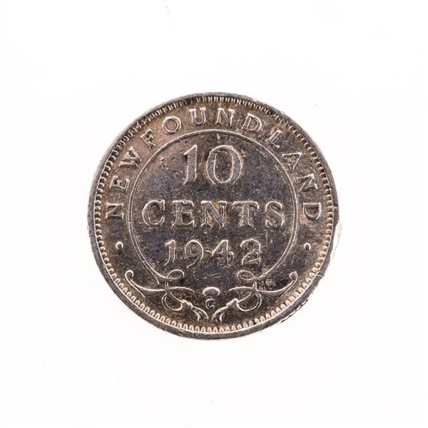 NFLD. 1942 Silver 10 Cents