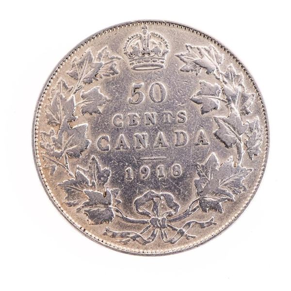 Canada 1918 Historical Silver Fifty Cents