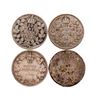 Group of 4 Canada Historical Silver Ten Cents - 1902,1928,1930,1931