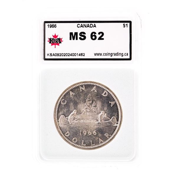 Canada 1966 Silver Dollar MS62 KSA
