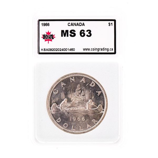 Canada 1966 Silver Dollar MS63 KSA