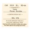 Image 3 : Canada 2019 Loon First Strike MS66 ICCS