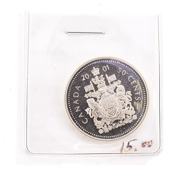 Canada 2001 Sterling Silver PL Fifty Cents