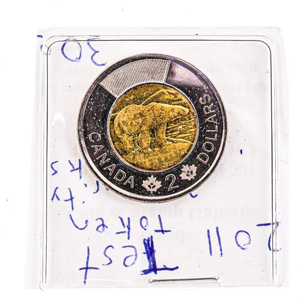 Canada 2011 Test Token Two Security Marks